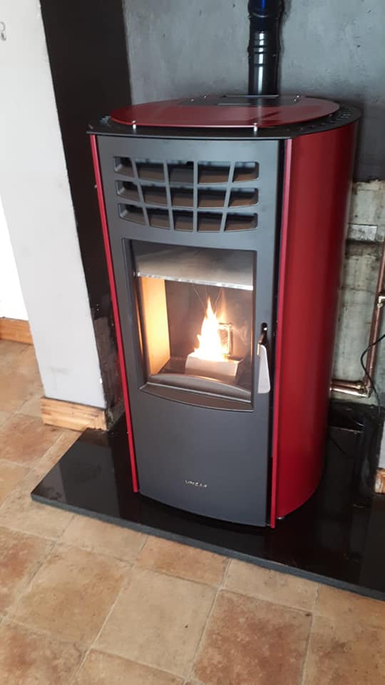Lincar Morgana 20kw wood pellet central heating boiler stove
